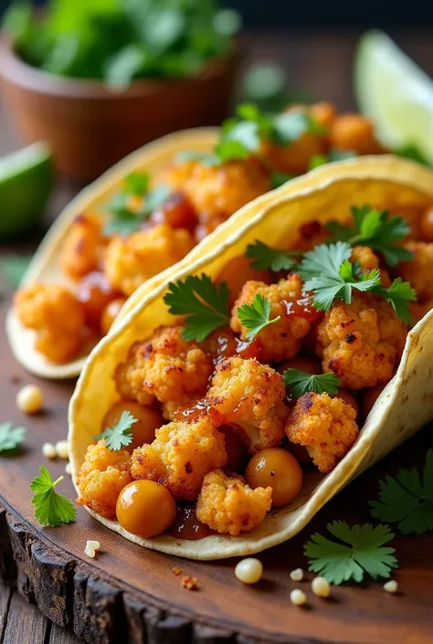 Roasted Cauliflower and Chickpea Tacos