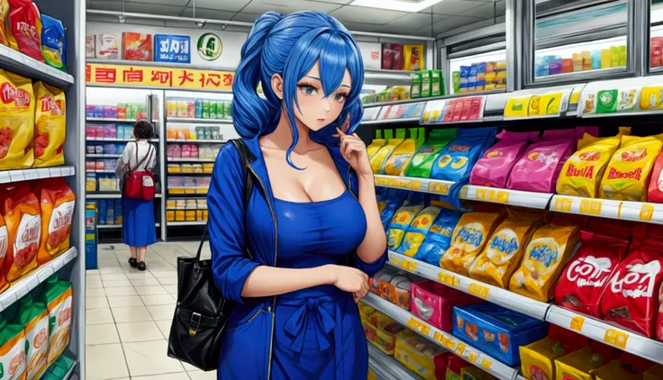 woman in convenience store