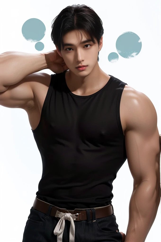 handsome men, adult male model, korea face, high resolution 8k, ultra detailed, hdr, hd face, eyes details, face detail, muscle realistic, black eyebrows, black eyelashes, perfect face, real skin texture, hand details, finger details, Real and complete han...