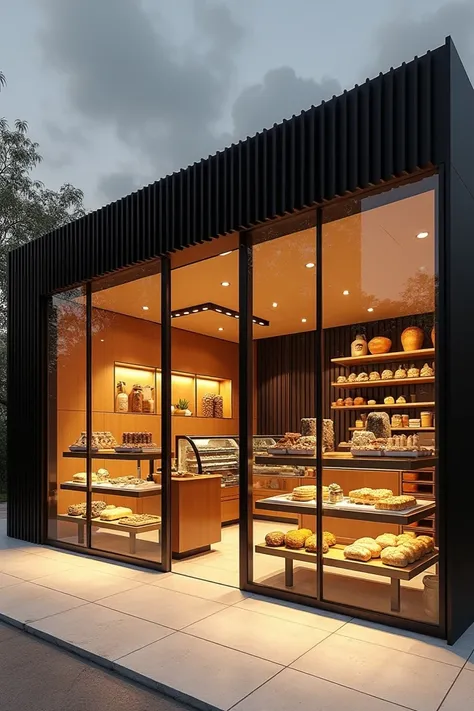  Cris the design of a rectangular store , From 2 , 5 meters in front ,  by 5 meters deep .  The Store will be the factory store of a cheese bread industry and will sell cheese bread and must have the architectural concept inspired by Minas Gerais.  The Sto...