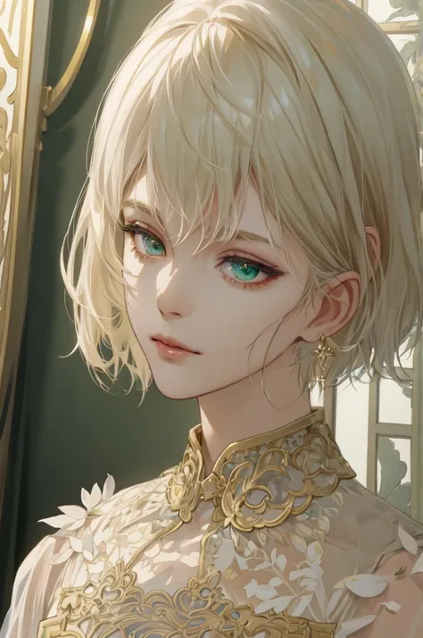 (extreamly delicate and beautiful:1.2), 8K,(masterpiece:1.0),(best_quality:1.0), 1 girl, and intricate detailing, Enlarged textures, and intricate detailing, finely eye and detailed face, and intricate detailing, shiraga, platinum blonde short hair, (close...