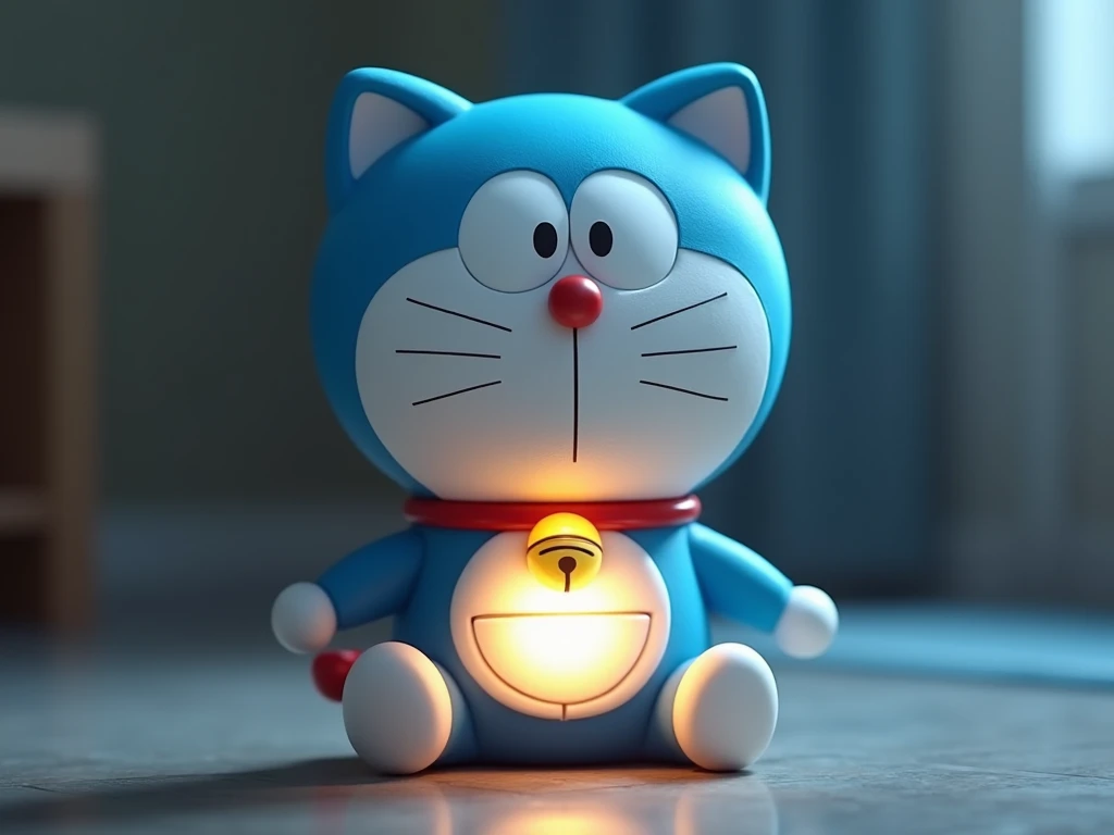  Doraemon’s pocket glowing softly.