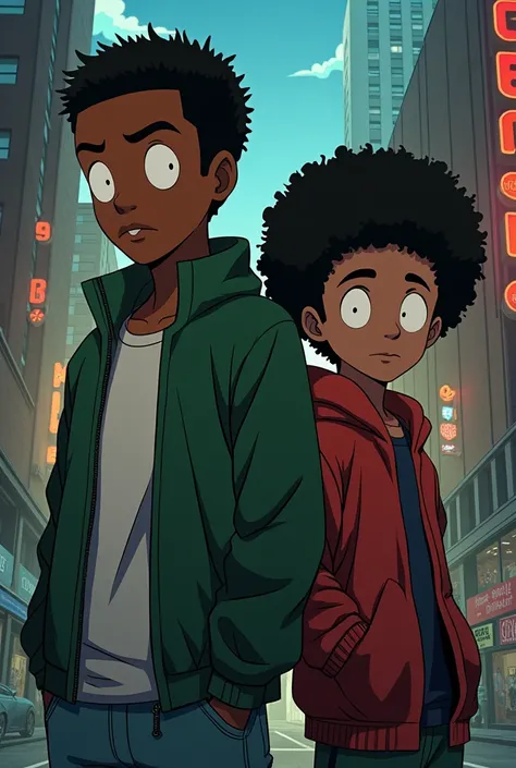 Huey de The boondocks adult anime with a your brother riley
