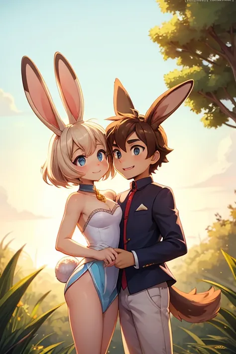 Female furry teenager sara rabbit and male human teenager amirhossein ajorloo married together tiny toons adventure style 