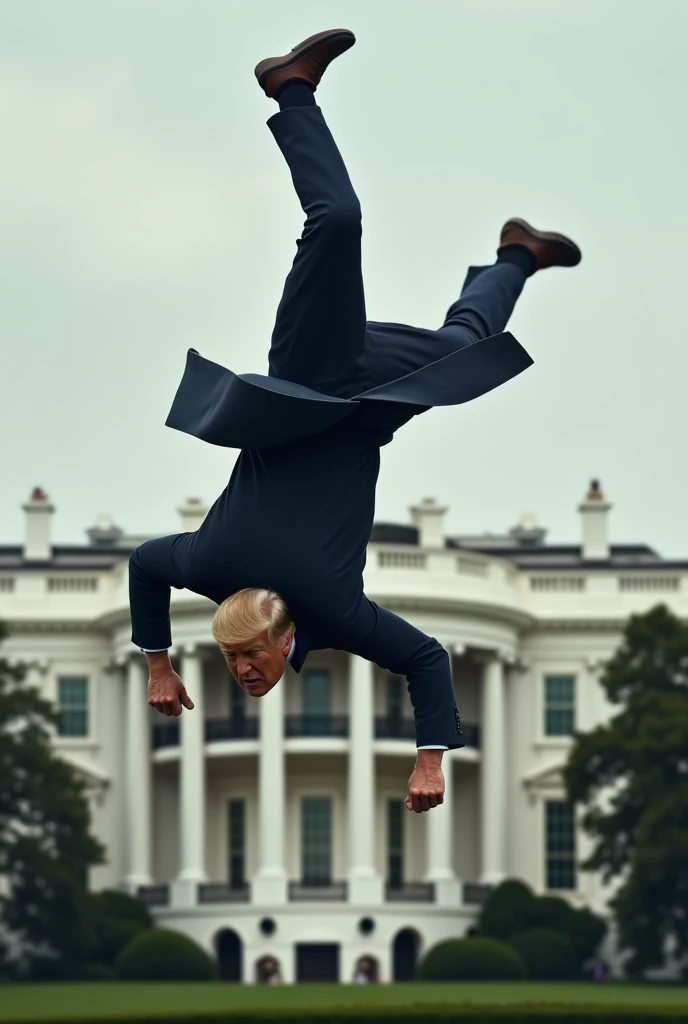 Trump doing backflip