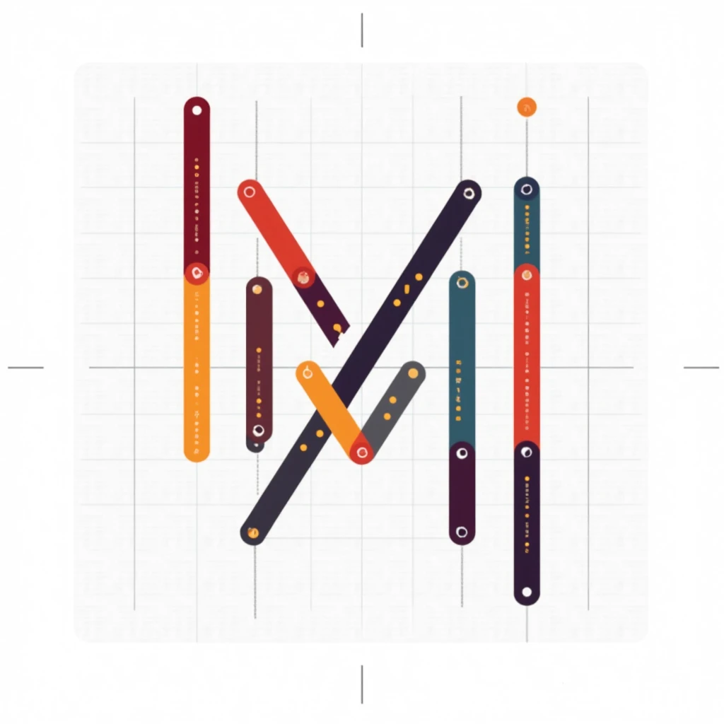 Design a modern typographic logo for "MaryZim" in which the letters are deconstructed and recreated using only straight lines and circles. The letters "M" and "Z" share common lines to create an optical illusion. 
 rich multicolored color scheme with 10D e...