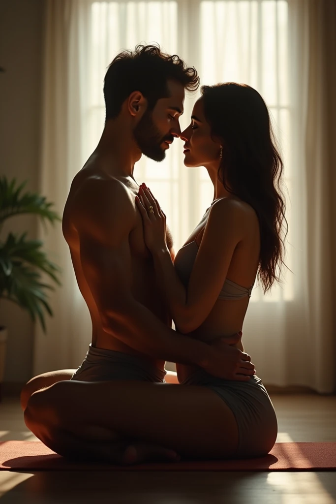 Sex yoga couple 