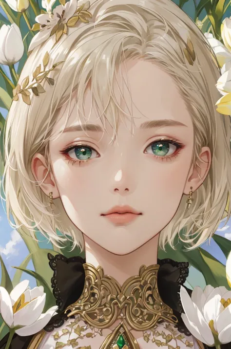 (extreamly delicate and beautiful:1.2), 8K,(masterpiece:1.0),(best_quality:1.0), 1 girl, and intricate detailing, Enlarged textures, and intricate detailing, finely eye and detailed face, and intricate detailing, shiraga, platinum blonde short hair, (close...