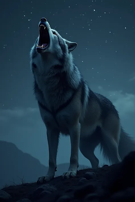 pp The wolf was roaring at night over the hill
