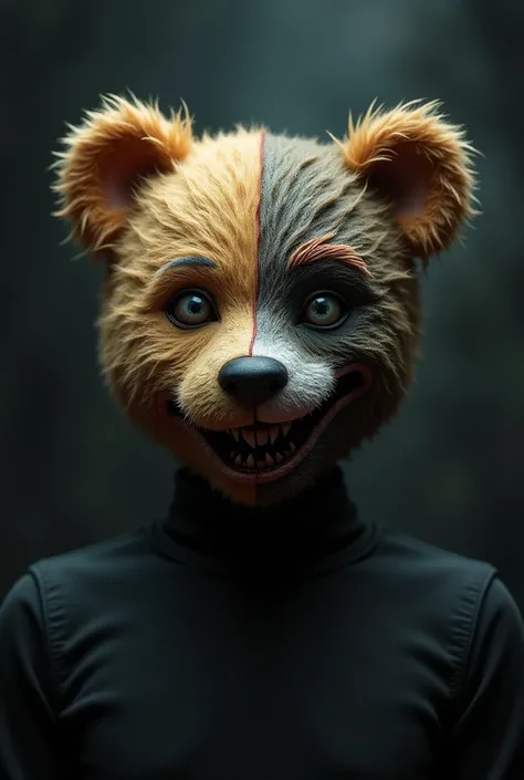 Two face teddy bear mask