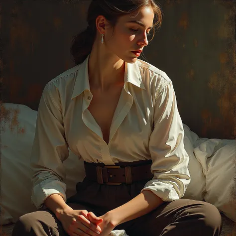 (masterpiece,  best quality,:1.2),  1 girl, (Alone:1.3),  upper body,  white shirt, Short sleeve, , (Wife, Realistic, Real Life, exceptional,  The best aesthetics of  , new, newest,  best quality, masterpiece:1.2),  soft_illumination,  soft_skin_tone, Fema...