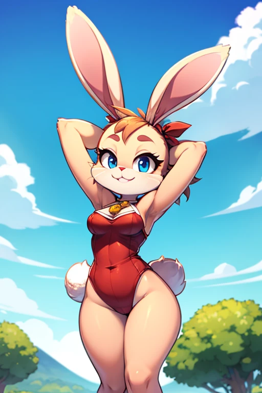 Female furry sara rabbit tiny toons adventure style 