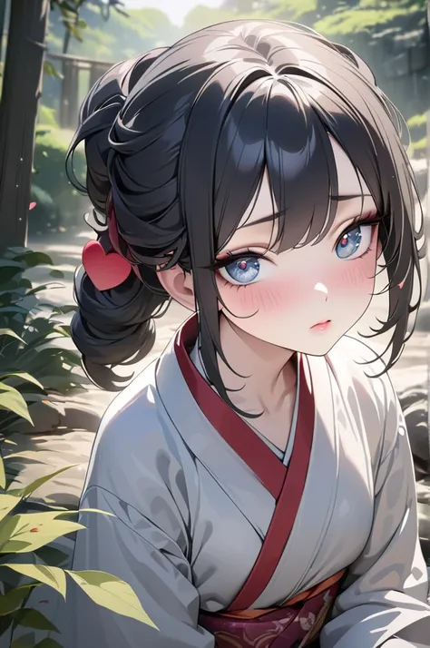 (( best quality, 8k, masterpiece: 1.3)),  sharp concentration: 1.2, (Super beautiful face: 1.0), ( Shiny Skin : 1.0),  Realistic Pictures,  black hair, Realistic pupil,  highly detailed eyes and face ,   ( cowboy shooting alone: 1.0),  (kimono,  Similarly ...