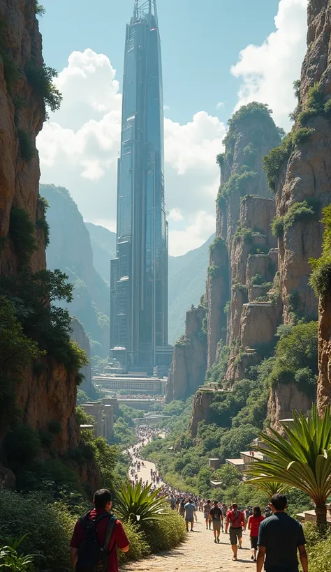 
"Imagine a futuristic Inca Empire in the 21st century, where sleek, transparent skyscrapers and advanced technology blend with ancient Inca stone structures. The city features vertical farms, self-driving electric vehicles, and smart infrastructure powere...