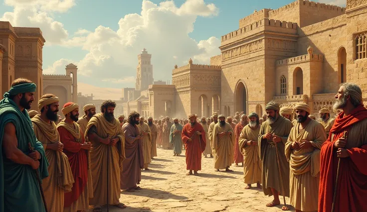 The people of Israel in the bible with different activities