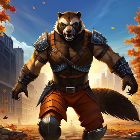 Masterpiece, HD, high resolution, high quality, best quality, super detailed. Solo creature alone, multiple view. Fantasy art.
{{(A male-adult-elder-humanoid-wolverine:(appearance: wolverine-brown-and-black-fur. full-body-covered in-brown-and-black-fur. Sh...