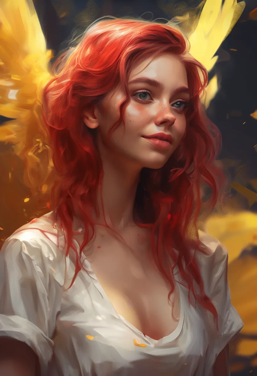 red color red willem henraets style - busy week sexy and beautiful woman with half of her body as an angel and the other remaini...