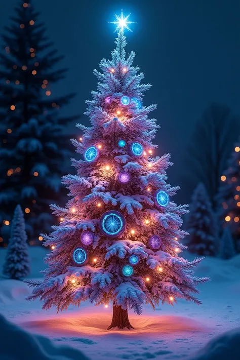 Christmas tree with CT images 