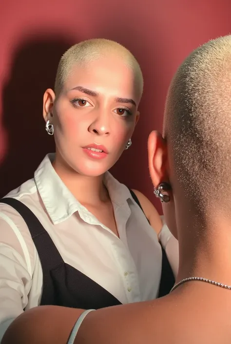 cinematic portrait, a ((completely bald woman)) with a (((completely hairless smooth head))), (((no hair at all on her head))). detailed, hyper realistic, photo-realistic, sharp focus, 8k, hyper-detailed eyes, extremely detailed skin, striking facial featu...