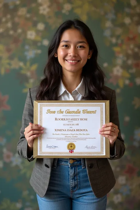  can you create a template for an honorable mention in the name of the student XIMENA ISAZA BEDOYA
Of grade 10B. by: her social and academic performance not only in the institution but in the community of Barbosa  *2024