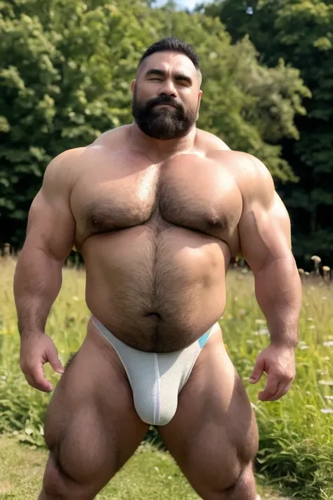  chubby musclebear man, Japanese, (7 daddy:1.1), 1 man, Solo, (wearing a white japanese fundoshi), (big shoulders), musculature, strong physique, hairy, chubby and stout, stubbles, (Detailed body), realistic eyes, glasses, deadpan, looking at viewer, deadp...