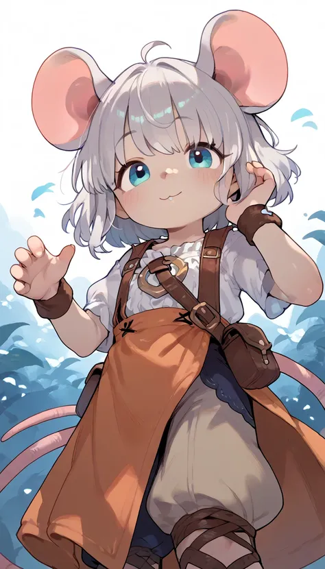 cute girl,Fantasy, fantasy world,mouse Face,mouse bodies,mouse ear,Front angle