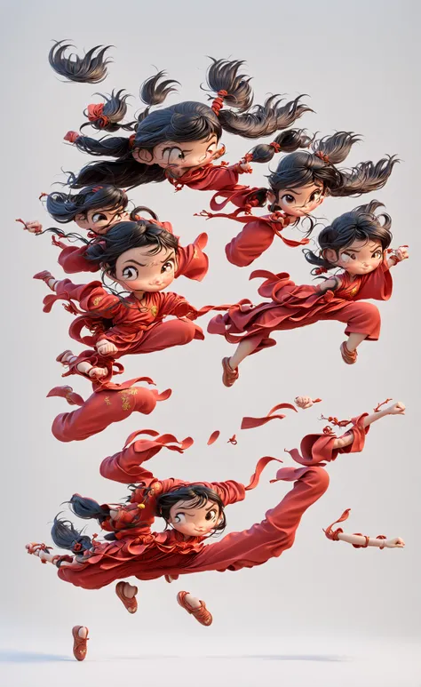 3D，Kung Fu Girl，Cartoon Style