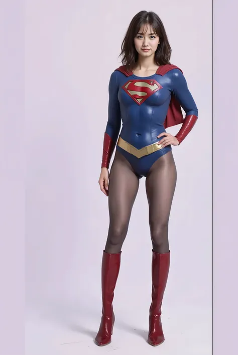  background 、(((  Depicting beautiful legs in black tights   .)))、(((       Legally express the beauty of your smile    )))、((((     Make the most of your own original image   )))、(((    Supergirl Costume   )))、(((ボディにフィットした    Supergirl Costume   )))、(((B...