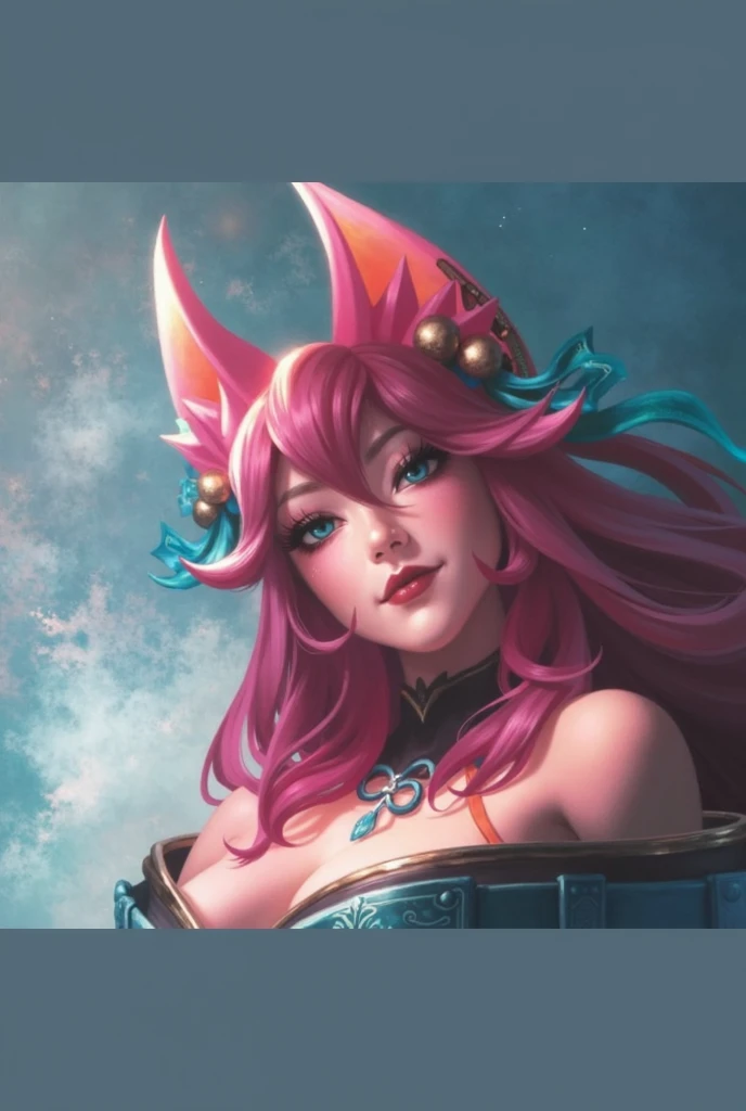 a close up of a woman with pink hair and a cat ears, concept art by Artgerm, Artstation contest winner, furry art, portrait of ahri, ahri, artgerm lau, artgerm detailed, extremely detailed artgerm, artgerm comic, ahri from league of legends, league of lege...