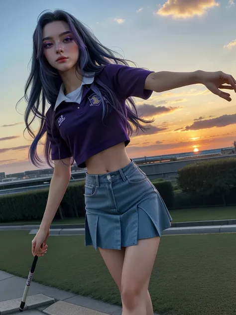 (1 lady), The beautiful, (Best quality at best:1.4), (ultra - detailed), (extremely detailed CG unified 16k), ((masterpiece)), ((best quality)), ((highres)), ((detailed background)), solo, gym woman body, natural lighting, sunset, (ichinose kotomi, amazing...