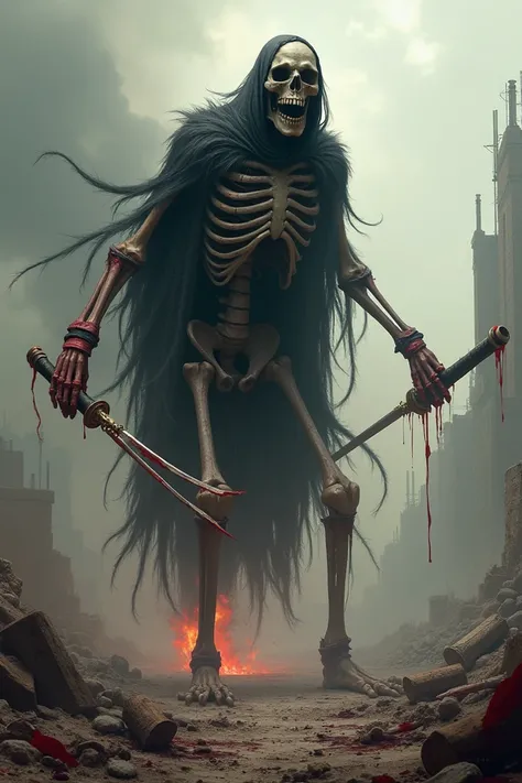 Skeleton committing genocide