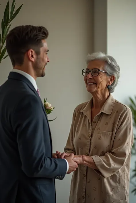 A 60-year-old mother seeing her son enter into a contemporary marriage, measure 9 :16 and that it go viral 