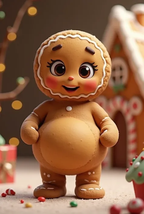 Animated pregnant gingerbread cookie


