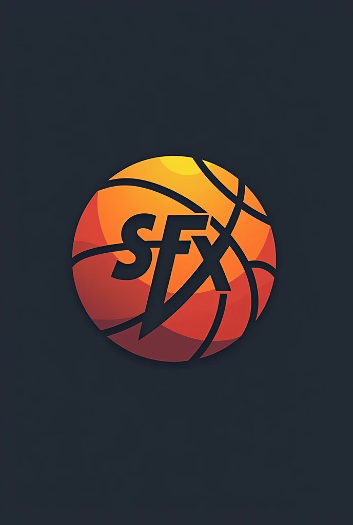 Minimalist basketball logo with the with the name SFX
