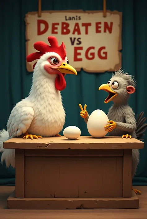 Heres a simplified and fun script for a short drama about the question: "Which came first, the hen or the egg?"

### Title: The Great Debate: Hen vs. Egg

### Characters:
1. **Professor Cluck** - A wise and funny chicken.
2. **Dr. Eggbert** - A cheerful an...