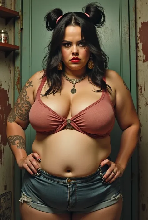 fat trailer trash girl with giant sagging tits