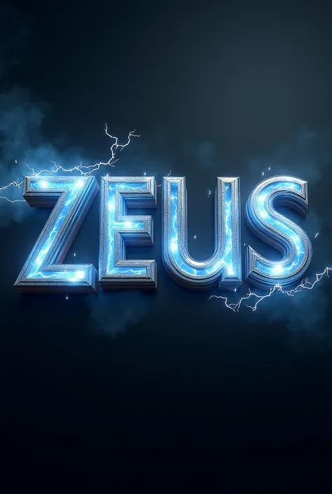 The text "Zeus" in a lightning bolt or electric styled font