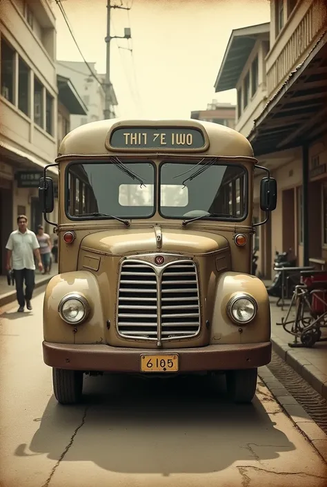 An old photograph of the Thailand Bus No. 1 Tha Tien Thanon Tok, which has been serving the people who ride the bus until now for more than 70 years, it  believe that many people must have used the empty-floor bus No. 1. The first bus No. 1 in 1953
