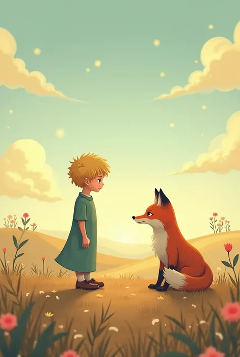 The little prince story photo with fox