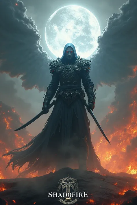  Create them between war between heaven and hell , starring Shadow Shado , The logo must be titled Shadofire
In the image there must be the inscription Shadofire 2 written in large as in the movie logos 