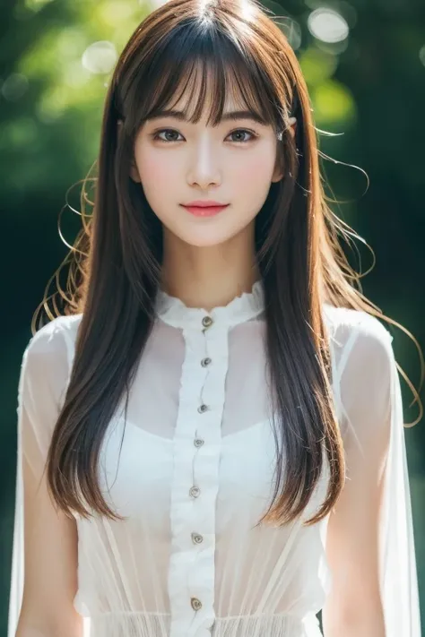 (((​masterpiece))), top-quality, Extremely detailed, Detailed background, Very beautiful girl, japanese, ,  Detailed face, Solo, smile, (Full body:1.3), (random hairstyles :1.2), bangs, (Young Face), (Perfect body:1.1), blouse, Summer, in 8K, Wallpaper, am...