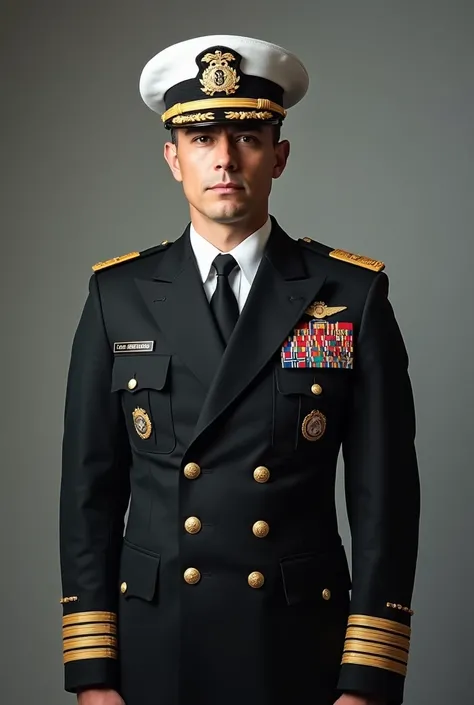 formal marine uniform in photoshot not outside half body only