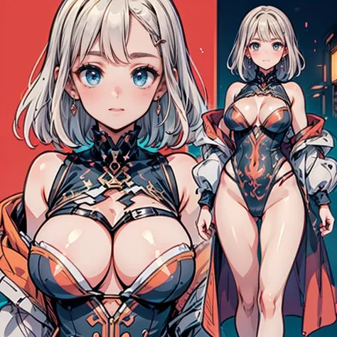 Full body Waifu beautiful detailed eyes, beautiful detailed lips, extremely detailed eyes and face, longeyelashes, 1girl, sensual, young woman, sexy medium / large breasts, beautiful feminine face, nice sexy thighs, slim, sexy, erotic, beautiful fashion cl...