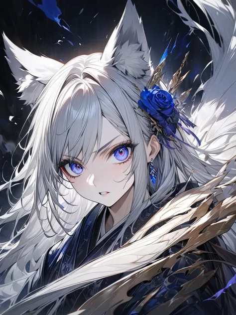 PEAnimeBG, wolf ears, Wolf Tail:1.2, masterpiece:1.3,  anatomically correct :1.3, nsfw,  Ultra High Definition:1.3,  high definition facial:1.3, 4K:1.3, Close up,  Final Fantasy , RPG background :1.3,  Phoenix,  Womens Outlines Shine,super fine illustratio...