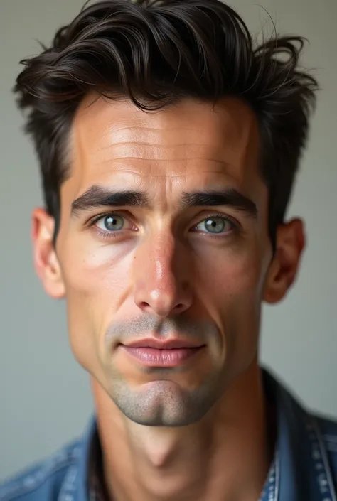  Realistic person looking real , big nose, It seems like Ross Geller ,  innocent and relaxed face,  white man 