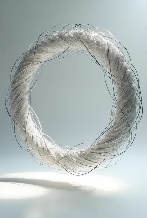 Create a 3D silver string circle