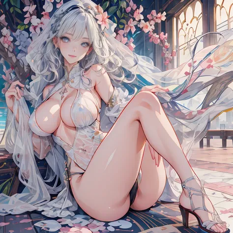 Full body Waifu beautiful detailed eyes, beautiful detailed lips, extremely detailed eyes and face, longeyelashes, 1girl, sensual, young woman, sexy medium / large breasts, beautiful feminine face, nice sexy thighs, slim, sexy, erotic, beautiful fashion cl...