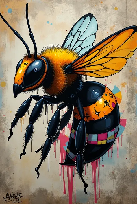 Graffite bee character 