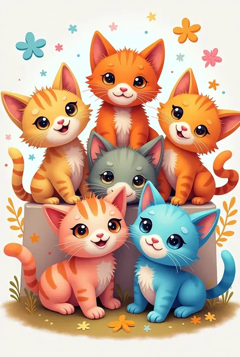 Laminate kittens for coloring