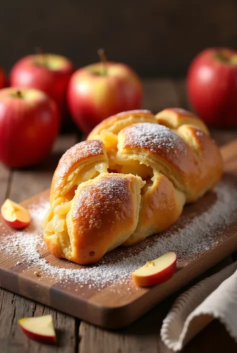 Butter bread 
 with apple filling